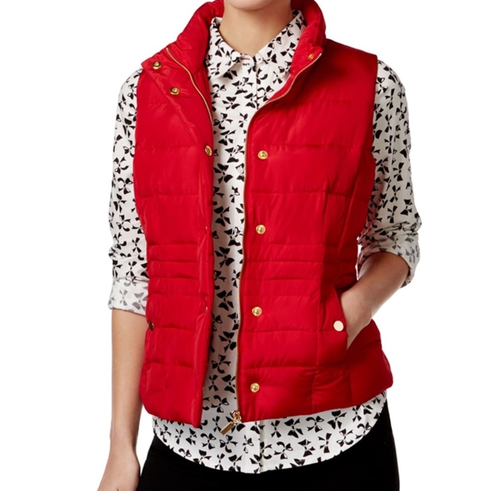 NWT Charter Club Red Puffer Vest